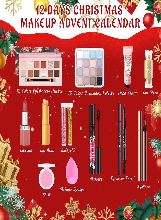 إريندي تقويم إيريندي للمكياج لعام 2025، مجموعة مكياج هدايا عيد الميلاد لمدة 12 يومًا للفتيات المراهقات والسيدات، تقويم العد التنازلي لعطلة عيد الميلاد 2025، مجموعات هدايا مكياج مفاجئة للنساء - Image 2